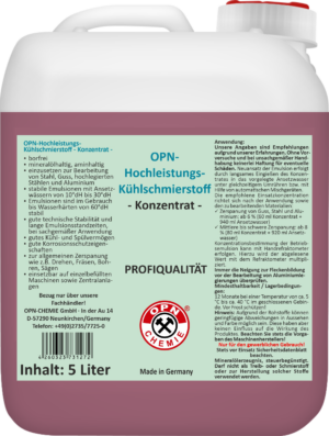 OPN-Hochleistungs-Kühlschmierstoff (5 L)