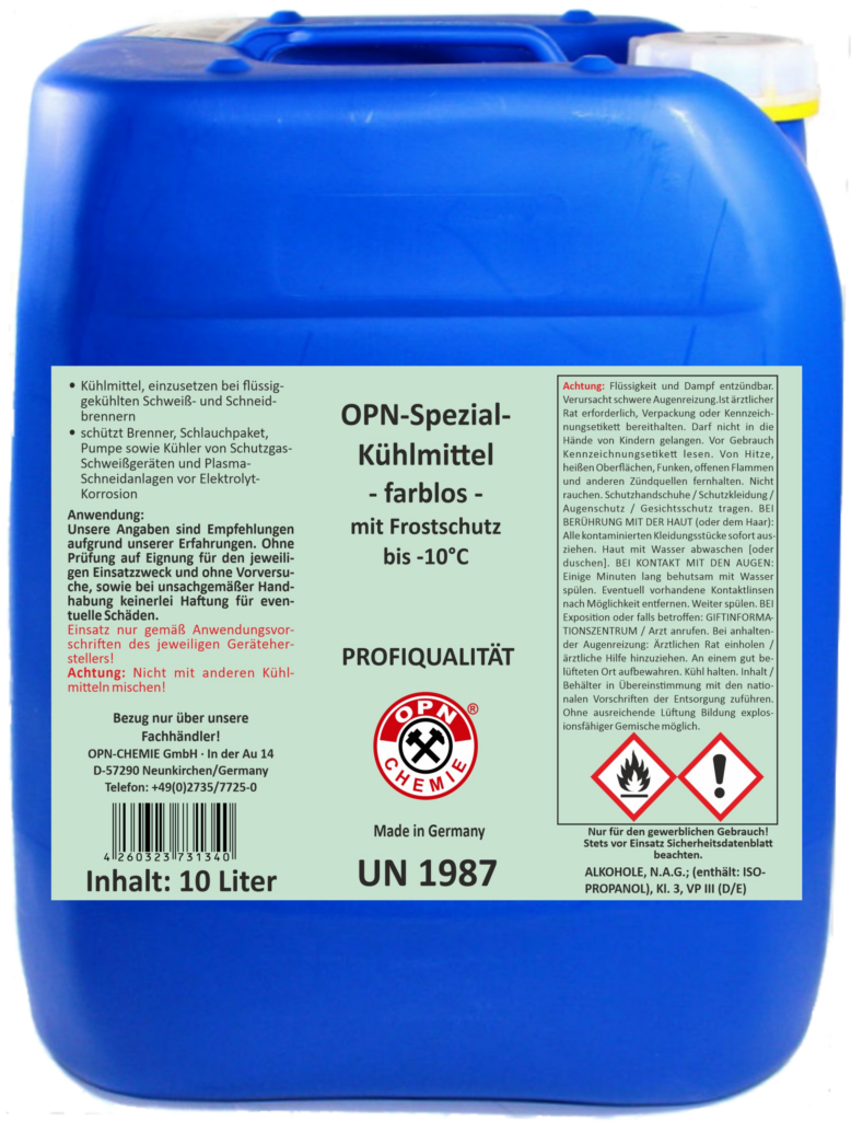 OPN-Spezial-Kühlmittel für die Schweißtechnik (10 L)