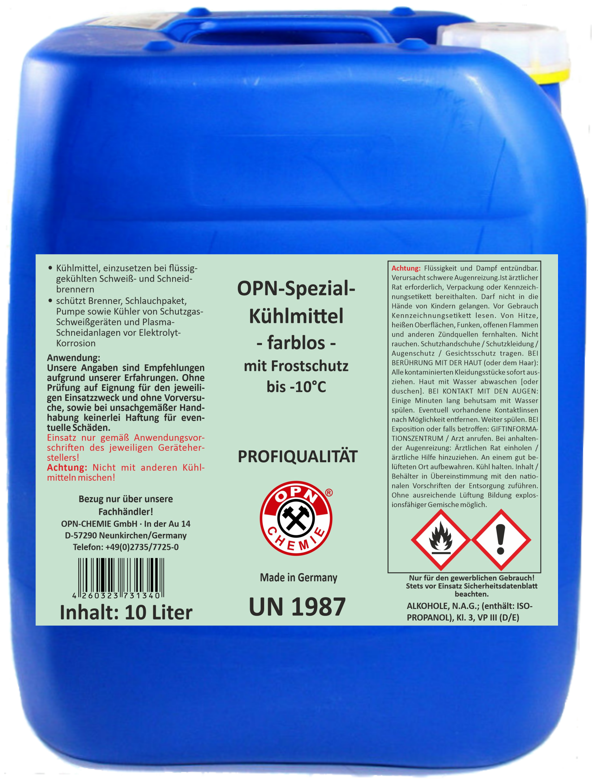 OPN-Spezial-Kühlmittel für die Schweißtechnik (10 L)