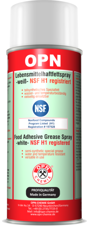 OPN-Lebensmittelhaftfettspray weiß NSF H1