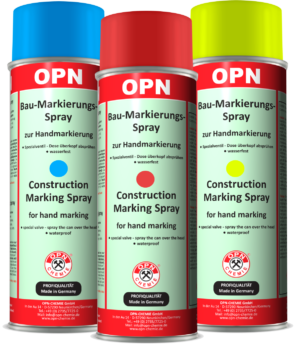 OPN-Bau-Markierungsspray Normal- und Leuchtfarben